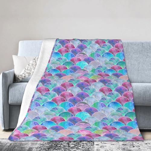 Fischschuppen-Ozean-Decke, ultraweich, Mikro-Fleece-Decke, Klimaanlage, Decke, warme Decke Fischschuppen-Ozean-Decke, ultraweich, Mikro-Fleece-Decke, Klimaanlage, Decke, warme Decke von FSCEV