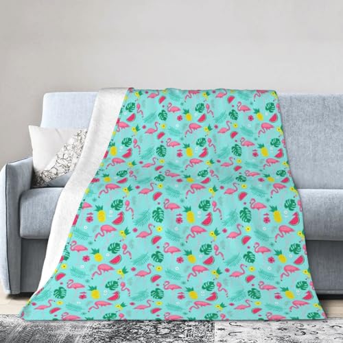 Flamingo-Eiscreme-Frucht-Ultraweiche Micro-Fleece-Decke, Klimaanlagen-Decke, Decke, warme Decke Flamingo-Eiscreme-Frucht-Ultraweiche Micro-Fleece-Decke, Klimaanlagen-Decke, Decke, warme Decke von FSCEV