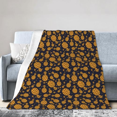 Golden Pineapple Ultraweiche Micro-Fleece-Decke, Klimaanlagen-Decke, warme Decke Golden Pineapple Ultraweiche Micro-Fleece-Decke, Klimaanlagen-Decke, warme Decke von FSCEV