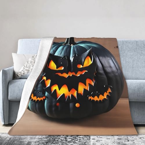 Halloween-Micro-Fleece-Decke, Fledermaus-Kürbis-Decke, Klimaanlage, Decke, warme Decke Halloween-Micro-Fleece-Decke, Fledermaus-Kürbis-Decke, Klimaanlage, Decke, warme Decke von FSCEV
