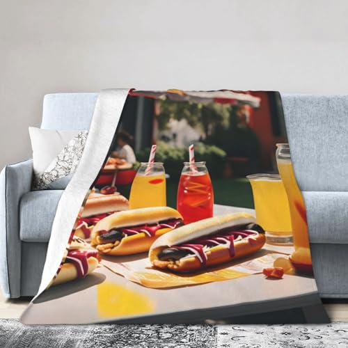 Hot Dogs und Limonade Ultraweiche Micro-Fleece-Decke, Klimaanlagen-Decke, warme Decke Hot Dogs und Limonade Ultraweiche Micro-Fleece-Decke, Klimaanlagen-Decke, warme Decke von FSCEV