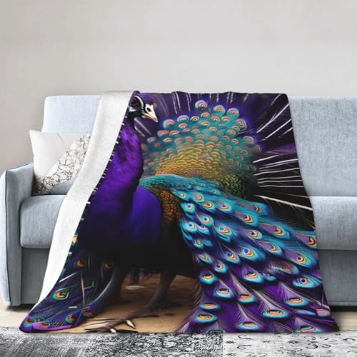 Lila Pfau Ultraweiche Micro-Fleece-Decke Klimaanlage Decke Abdeckung Decke Warme Decke Lila Pfau Ultraweiche Micro-Fleece-Decke Klimaanlage Decke Abdeckung Decke Warme Decke von FSCEV