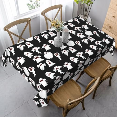 Lustige Tischdecke mit weißem Geistermotiv, rechteckig, für Küche, Esszimmer, Innen- und Außenbereich Lustige Tischdecke mit weißem Geistermotiv, rechteckig, für Küche, Esszimmer, Innen- und Außenbereich von FSCEV