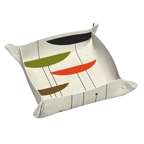 Mid Century Moderne Drucke Leder Ablagetablett Desktop Organizer Caddy Box Dekorative Herren Accessoires Mid Century Moderne Drucke Leder Ablagetablett Desktop Organizer Caddy Box Dekorative Herren Accessoires von FSCEV