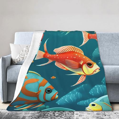 Ocean Unterwasserfisch, ultraweiche Micro-Fleece-Decke, Klimaanlagen-Decke, warme Decke Ocean Unterwasserfisch, ultraweiche Micro-Fleece-Decke, Klimaanlagen-Decke, warme Decke von FSCEV