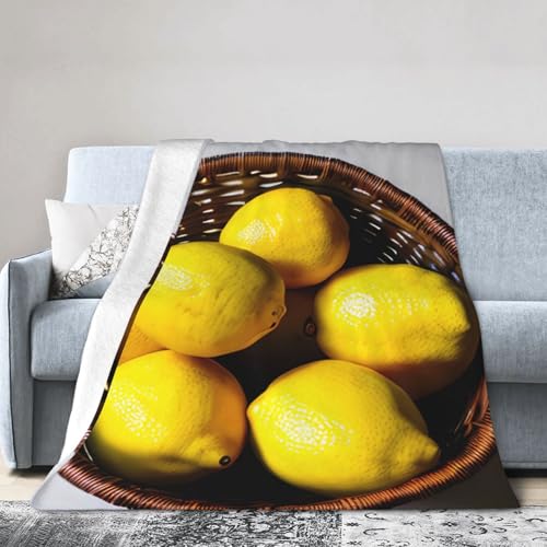 One Basket Lemons Ultraweiche Micro-Fleece-Decke, Klimaanlagen-Decke, Decke, warme Decke One Basket Lemons Ultraweiche Micro-Fleece-Decke, Klimaanlagen-Decke, Decke, warme Decke von FSCEV