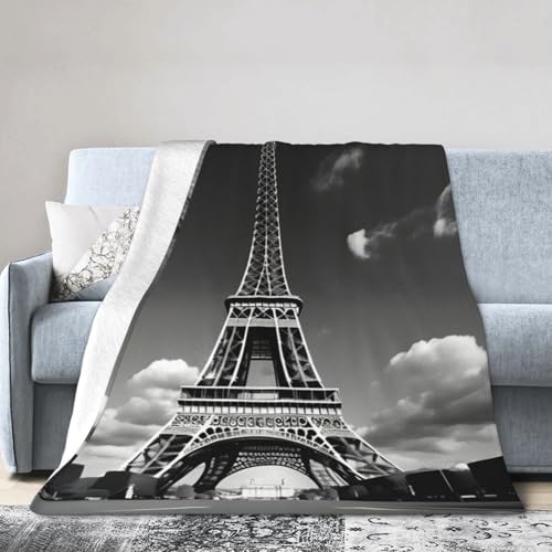 Paris Eiffelturm und Wolke, ultraweiche Micro-Fleece-Decke, Klimaanlage, Decke, Decke, warme Decke Paris Eiffelturm und Wolke, ultraweiche Micro-Fleece-Decke, Klimaanlage, Decke, Decke, warme Decke von FSCEV