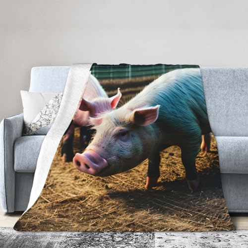 Pigs In Farm Ultraweiche Micro-Fleece-Decke, Klimaanlagen-Decke, Decke, warme Decke von FSCEV