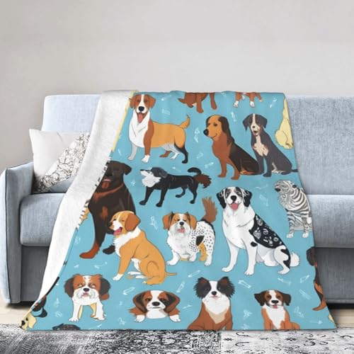 Puppy Doodles Ultraweiche Micro-Fleece-Decke, Klimaanlage, Decke, warme Decke Puppy Doodles Ultraweiche Micro-Fleece-Decke, Klimaanlage, Decke, warme Decke von FSCEV