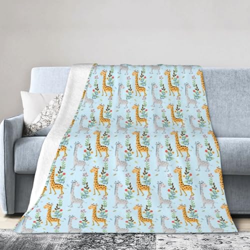 Süße Giraffen-Blumen, ultraweiche Micro-Fleece-Decke, Klimaanlagen-Decke, warme Decke Süße Giraffen-Blumen, ultraweiche Micro-Fleece-Decke, Klimaanlagen-Decke, warme Decke von FSCEV