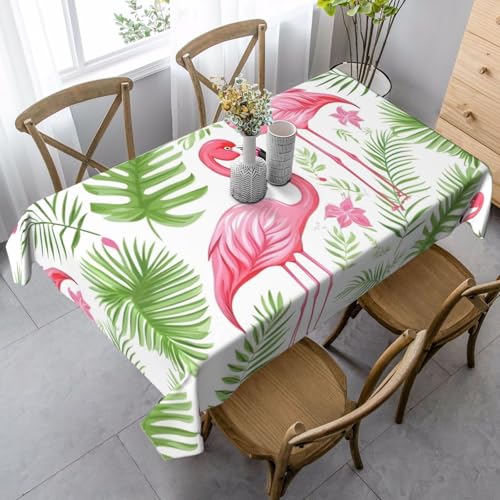 Tischdecke, Motiv: Flamingo, Botanik, rechteckig, für Küche, Esszimmer, Innen- und Außenbereich Tischdecke, Motiv: Flamingo, Botanik, rechteckig, für Küche, Esszimmer, Innen- und Außenbereich von FSCEV