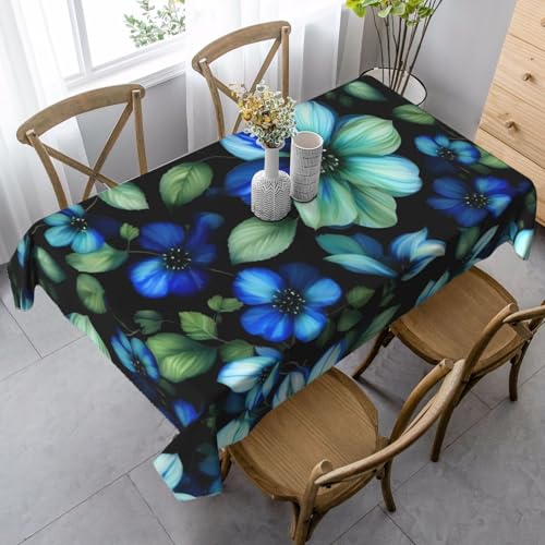Tischdecke, rechteckig, für Küche, Esszimmer, Innen- und Außenbereich, Blau von FSCEV