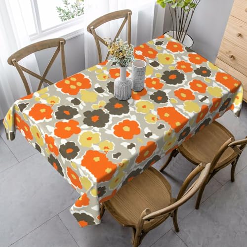 Tischdecke mit Blumenmuster, rechteckig, für Küche, Esszimmer, Innen- und Außenbereich von FSCEV
