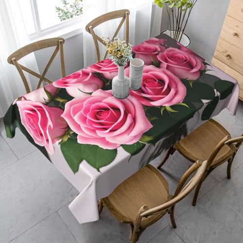 Tischdecke mit Blumenstrauß in einer Vase, rechteckig, Schutz für Küche, Esszimmer, Innen- und Außenbereich von FSCEV