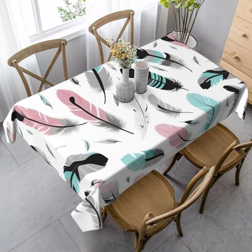 Tischdecke mit Federn, rechteckig, für Küche, Esszimmer, Innen- und Außenbereich Tischdecke mit Federn, rechteckig, für Küche, Esszimmer, Innen- und Außenbereich von FSCEV