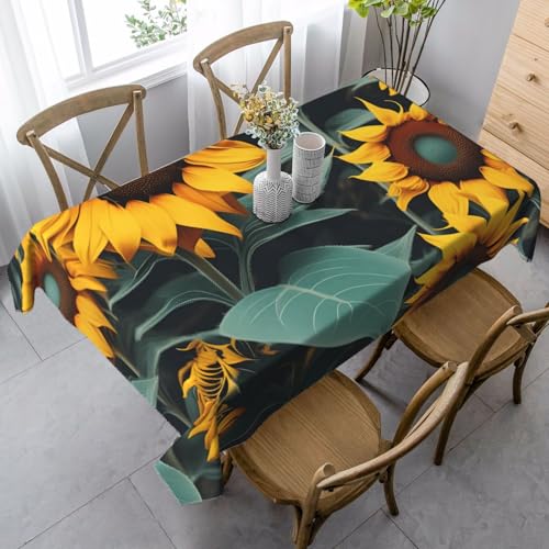 Tischdecke mit Wildblumen, rechteckig, für Küche, Esszimmer, Innen- und Außenbereich Tischdecke mit Wildblumen, rechteckig, für Küche, Esszimmer, Innen- und Außenbereich von FSCEV