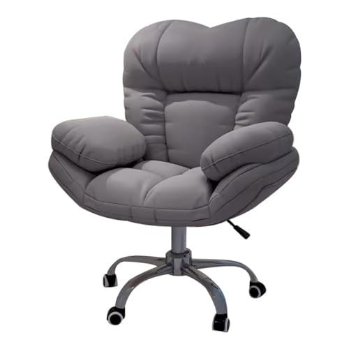 FSDFKPOP Lazy Sofa Recliner Lift Computerspielstuhl Rückenlehne Geeignet for Wohnzimmer Bequemer Schreibtischstuhl Schlafzimmersessel (Rosa)(Dark Gray,Without) von FSDFKPOP