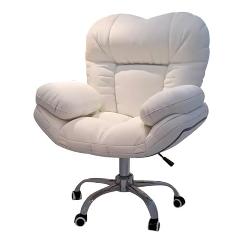 FSDFKPOP Lazy Sofa Recliner Lift Computerspielstuhl Rückenlehne Geeignet for Wohnzimmer Bequemer Schreibtischstuhl Schlafzimmersessel (Rosa)(Off-White,Without) von FSDFKPOP