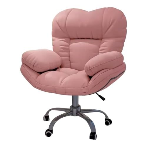 FSDFKPOP Lazy Sofa Recliner Lift Computerspielstuhl Rückenlehne Geeignet for Wohnzimmer Bequemer Schreibtischstuhl Schlafzimmersessel (Rosa)(Pink,Without) von FSDFKPOP