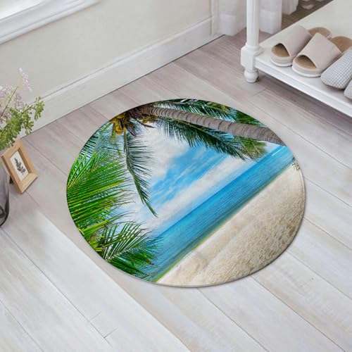 FSDGY Badvorleger Fußmatte Flauschig Teppich Badezimmerteppich Duschmatte für Bade & Wohnzimmer Schlafzimmer, Ocean Stable, Schatten Einer Kokosnusspalme,60x60 cm FSDGY Badvorleger Fußmatte Flauschig Teppich Badezimmerteppich Duschmatte für Bade & Wohnzimmer Schlafzimmer, Ocean Stable, Schatten Einer Kokosnusspalme,60x60 cm von FSDGY