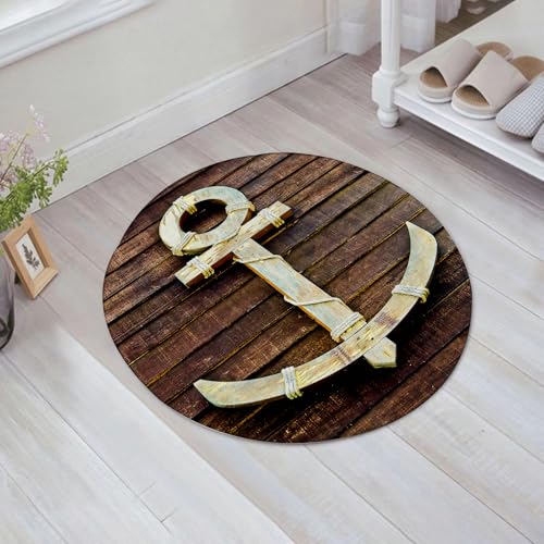 FSDGY Badvorleger Fußmatte Flauschig Teppich Badezimmerteppich Duschmatte für Bade & Wohnzimmer Schlafzimmer,Anker, Alter hölzerner Treibanker auf dem Deck Einer Hafenjacht,60x60 cm FSDGY Badvorleger Fußmatte Flauschig Teppich Badezimmerteppich Duschmatte für Bade & Wohnzimmer Schlafzimmer,Anker, Alter hölzerner Treibanker auf dem Deck Einer Hafenjacht,60x60 cm von FSDGY