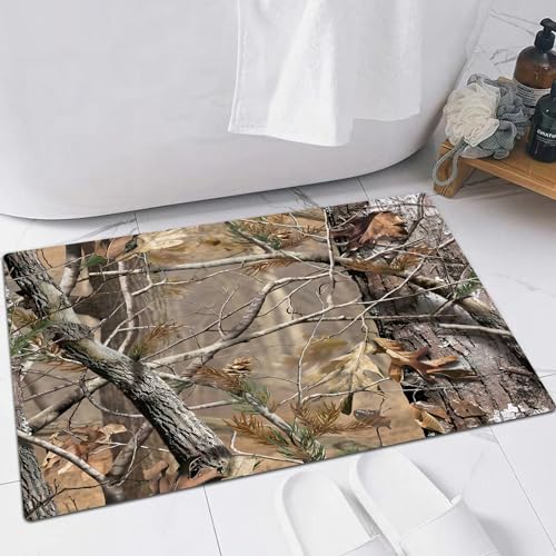 FSDGY Badvorleger Fußmatte Flauschig Teppich Badezimmerteppich Duschmatte für Bade & Wohnzimmer Schlafzimmer,Camo Baum Vintage Alten Wald Camouflage Kunst,60x90 cm FSDGY Badvorleger Fußmatte Flauschig Teppich Badezimmerteppich Duschmatte für Bade & Wohnzimmer Schlafzimmer,Camo Baum Vintage Alten Wald Camouflage Kunst,60x90 cm von FSDGY