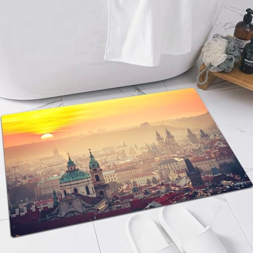 FSDGY Badvorleger Fußmatte Flauschig Teppich Badezimmerteppich Duschmatte für Bade & Wohnzimmer Schlafzimmer,Die Altstadt, Prag,40x60 cm FSDGY Badvorleger Fußmatte Flauschig Teppich Badezimmerteppich Duschmatte für Bade & Wohnzimmer Schlafzimmer,Die Altstadt, Prag,40x60 cm von FSDGY