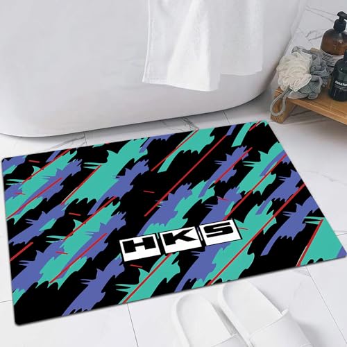 FSDGY Badvorleger Fußmatte Flauschig Teppich Badezimmerteppich Duschmatte für Bade & Wohnzimmer Schlafzimmer,HKS-Buchstaben-Logo-Design-Vektor,60x90 cm von FSDGY