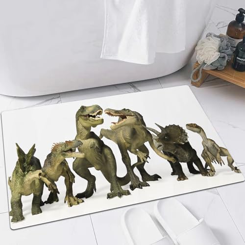 FSDGY Badvorleger Fußmatte Flauschig Teppich Badezimmerteppich Duschmatte für Bade & Wohnzimmer Schlafzimmer,Kinder, Dinosaurier T Rex Jurassic 3D Dino Fossil Kunst Design Geschichte,40x60 cm FSDGY Badvorleger Fußmatte Flauschig Teppich Badezimmerteppich Duschmatte für Bade & Wohnzimmer Schlafzimmer,Kinder, Dinosaurier T Rex Jurassic 3D Dino Fossil Kunst Design Geschichte,40x60 cm von FSDGY