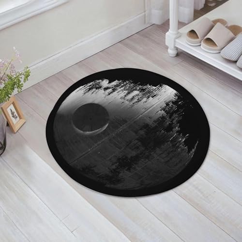 FSDGY Badvorleger Fußmatte Flauschig Teppich Badezimmerteppich Duschmatte für Bade & Wohnzimmer Schlafzimmer,Krieg Todesstern Schwarz Grau,60x60 cm FSDGY Badvorleger Fußmatte Flauschig Teppich Badezimmerteppich Duschmatte für Bade & Wohnzimmer Schlafzimmer,Krieg Todesstern Schwarz Grau,60x60 cm von FSDGY