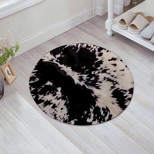 FSDGY Badvorleger Fußmatte Flauschig Teppich Badezimmerteppich Duschmatte für Bade & Wohnzimmer Schlafzimmer,Nahaufnahme der schwarz-weißen Fellstruktur der Kuhhaut,60x60 cm FSDGY Badvorleger Fußmatte Flauschig Teppich Badezimmerteppich Duschmatte für Bade & Wohnzimmer Schlafzimmer,Nahaufnahme der schwarz-weißen Fellstruktur der Kuhhaut,60x60 cm von FSDGY