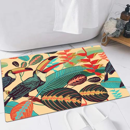 FSDGY Badvorleger Fußmatte Flauschig Teppich Badezimmerteppich Duschmatte für Bade & Wohnzimmer Schlafzimmer,Vögel, Tukane, Hintergrund, Von, Tropische, Blätter, Und, Flowers., Blumenmuster,60x90 cm FSDGY Badvorleger Fußmatte Flauschig Teppich Badezimmerteppich Duschmatte für Bade & Wohnzimmer Schlafzimmer,Vögel, Tukane, Hintergrund, Von, Tropische, Blätter, Und, Flowers., Blumenmuster,60x90 cm von FSDGY