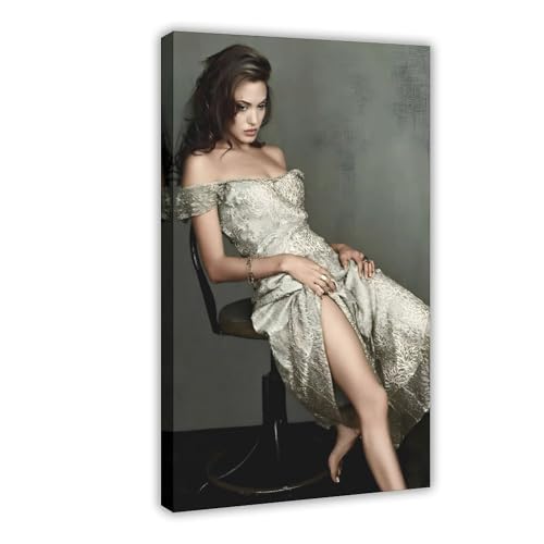 FSDJHG Poster mit Schauspielerin Angelina Jolie (13), Leinwand-Poster, Schlafzimmerdekoration, Landschaft, Büro, Raumdekoration, Geschenk, 50 x 75 cm von FSDJHG