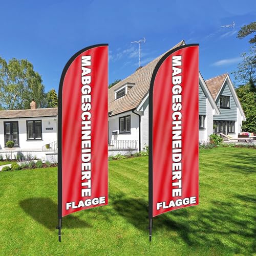 FSFLAG benutzerdefinierte Werbeflagge, 7ft benutzerdefinierte Flagge windless Federflagge mit Mast-Kit und Erdspieß, 2.1M Outdoor Indoor kommerzielle Plakatwand von FSFLAG