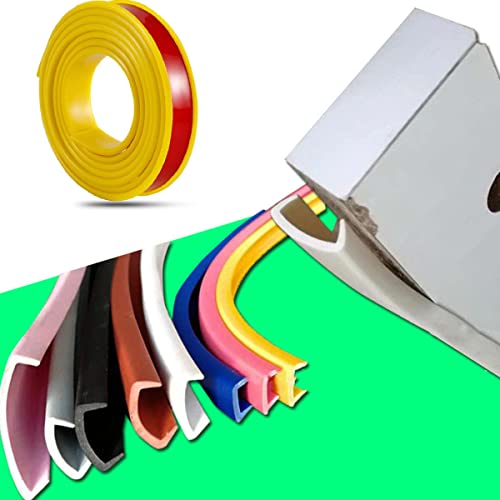 Furniture Veneer Edge Tape Edging, Kantenumleimer Selbstklebend,Umleimer,Zierleiste Selbstklebend,U-Förmig TPE Kantenumleimer für Schrankreparatur,Möbelrestaurierung und Renovierung (5m×30mm,Gelb) von FSHANYUE