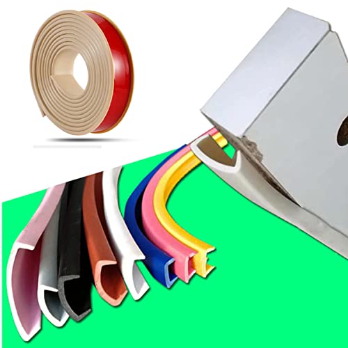 Furniture Veneer Edge Tape Edging, Kantenumleimer Selbstklebend,Umleimer,Zierleiste Selbstklebend,U-Förmig TPE Kantenumleimer für Schrankreparatur,Möbelrestaurierung und Renovierung (3m×14mm,Khaki) von FSHANYUE