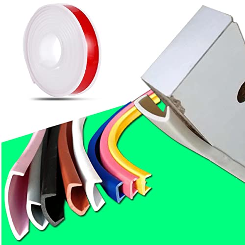 Furniture Veneer Edge Tape Edging, Kantenumleimer Selbstklebend,Umleimer,Zierleiste Selbstklebend,U-Förmig TPE Kantenumleimer für Schrankreparatur,Möbelrestaurierung und Renovierung (5m×30mm,Weiß) von FSHANYUE