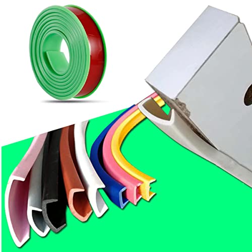 Furniture Veneer Edge Tape Edging, Kantenumleimer Selbstklebend,Umleimer,Zierleiste Selbstklebend,U-Förmig TPE Kantenumleimer für Schrankreparatur,Möbelrestaurierung und Renovierung (5m×28mm,Grün) von FSHANYUE