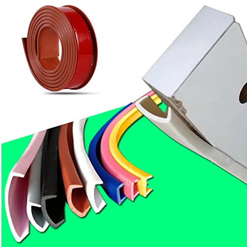 Furniture Veneer Edge Tape Edging, Kantenumleimer Selbstklebend,Umleimer,Zierleiste Selbstklebend,U-Förmig TPE Kantenumleimer für Schrankreparatur,Möbelrestaurierung und Renovierung (3m×16mm,Braun) von FSHANYUE