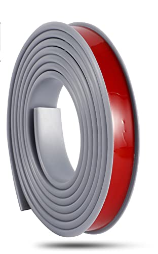 U-Form, Möbelkantenband, Kantenumleimer Selbstklebend, Furniture Veneer Edge Tape Edging, Flexibel, TPE Faltbarer Kantenschutz, für Schränke, Arbeitsplattenkanten (U12mm*5m,Grau) von FSHANYUE