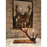 Geweih-Kerzenhalter | Abgeworfenes Geweih Aus Massivholz - Handgefertigtes Unikat von FSHolzwerk