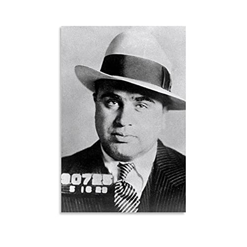 FSJD Poster, Motiv: American Gangster und Geschäftsmann, Al Capone, Retro, Poster, dekoratives Gemälde, Leinwand, Wandkunst, Wohnzimmer, Poster, Schlafzimmer, Gemälde, 50 x 75 cm von FSJD