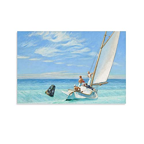 Poster, Motiv: American Realist Painter Edward Hopper Ground Swell, Leinwand-Kunstdruck, modernes Familienschlafzimmer, 60 x 90 cm von FSJD