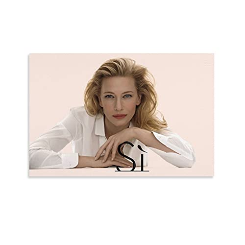Poster auf Leinwand, Motiv: Best Supporting Academy Award Gewinner Cate Blanchett, 50 x 75 cm von FSJD