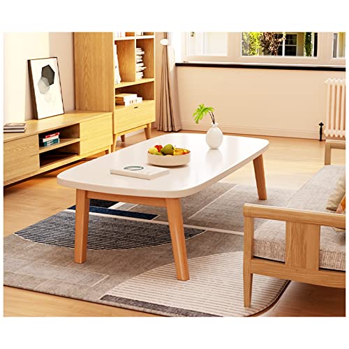 17,7 Zoll Hoher Klappbarer Tisch, Holztisch Mit Dicker Platte, Minimalistischer Beistelltisch Für Drinnen Und Draußen, Japanischer Tatami-Tisch, Kleiner Couchtisch, Teetisch (S : 100cm-B) von FSJKZX