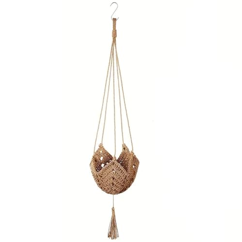 FSJMTQTS Hängende Pflanzkörbe Weben Hängenden Korb Kreative Gartenarbeit Blumentopf Anlage Mesh Tasche für den Balkongarten FSJMTQTS Hängende Pflanzkörbe Weben Hängenden Korb Kreative Gartenarbeit Blumentopf Anlage Mesh Tasche für den Balkongarten von FSJMTQTS