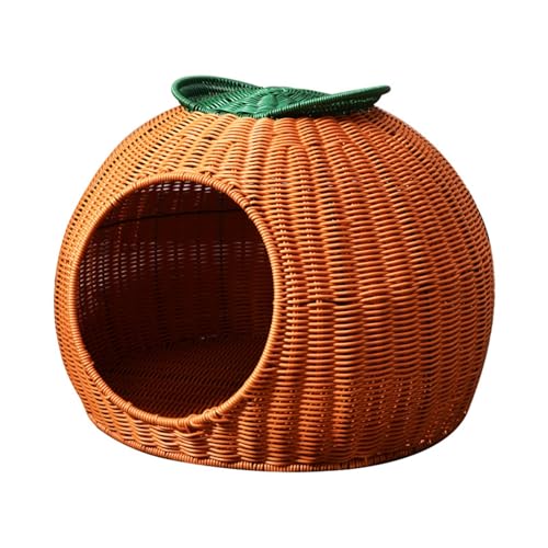 FSJMTQTS Haustierbett aus Korbgeflecht Katzennest Universal Weaving Pet House Villa Sommer von FSJMTQTS