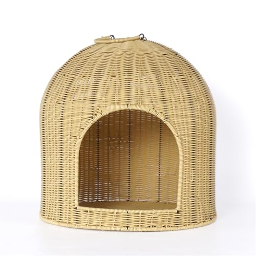 FSJMTQTS Haustierbett aus Korbgeflecht Sommerbett for Katzen und Hunde, Haustiernest, universell Sommer von FSJMTQTS