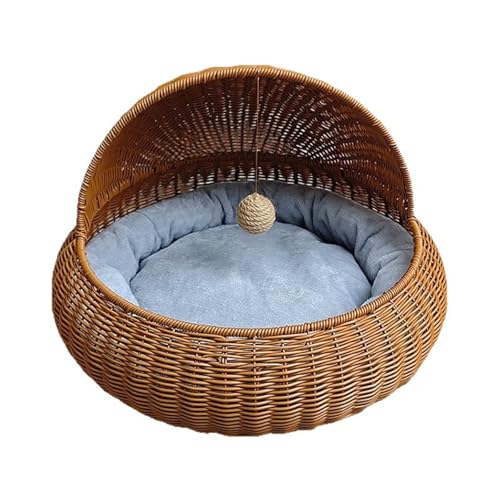 FSJMTQTS Haustierbett aus Korbgeflecht Weben Katzennest Sommervilla Haus Haustier Hundebett Sommer FSJMTQTS Haustierbett aus Korbgeflecht Weben Katzennest Sommervilla Haus Haustier Hundebett Sommer von FSJMTQTS