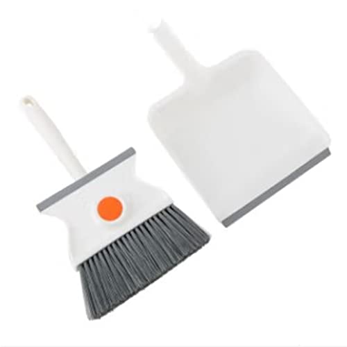 FSJMTQTS Mini Besen und Kehrschaufel Set Desktop Broom Dustpan Set Dual-Purpose Small Broom Small Dustpan Desktop von FSJMTQTS